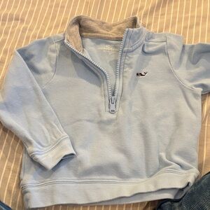 Vineyard Vines Sky Blue Half-Zip Sweater